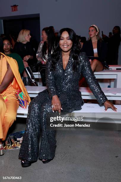 Angela Bassett attends the Pamella Roland fashion show during New York Fashion Week The Shows at Gallery at Spring Studios on September 12, 2023 in...