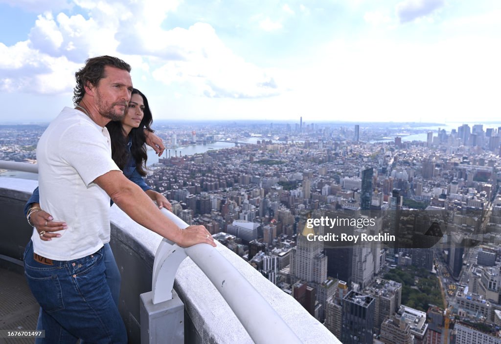 Matthew McConaughey Visits The Empire State Building
