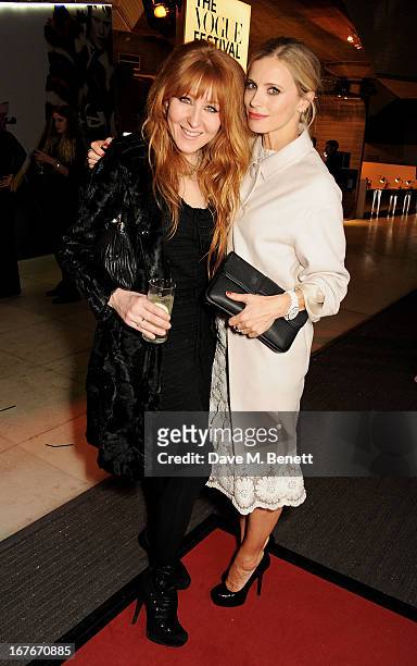 Charlotte Tilbury and Laura Bailey attend the opening party for The Vogue Festival 2013 in association with Vertu at Southbank Centre on April 27,...