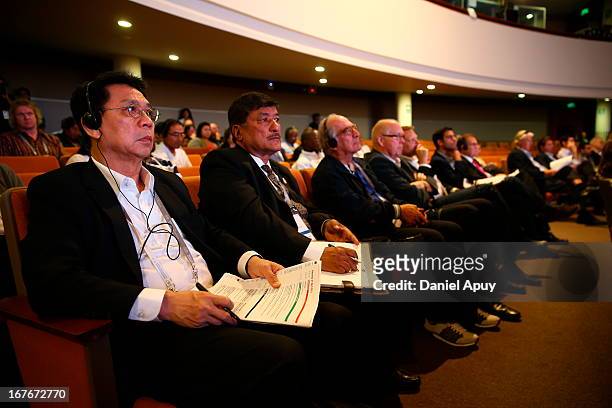 Guests assist to the lecture during the Plenary Session on sports associations as part of the closing day of the 15th IOC World Conference Sports For...