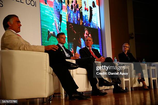 Francisco Boza, President of the Peruvian Sports Institute, Timothy Armstrong, Coordinator, Surveillance and Population-based Prevention Unit, Gary...