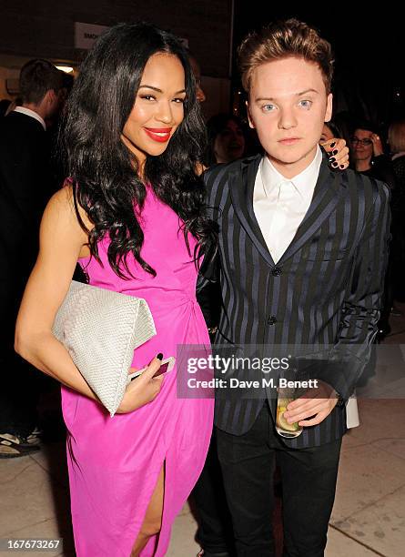 Sarah Jane Crawford and Conor Maynard attend the opening party for The Vogue Festival 2013 in association with Vertu at Southbank Centre on April 27,...