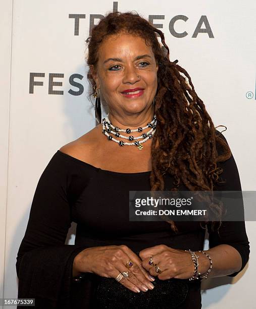 Diahnne Abbott arrives for the closing night event The King of Comedy at the Tribeca Film Festival April 27, 2013 in New York. AFP PHOTO/Don Emmert