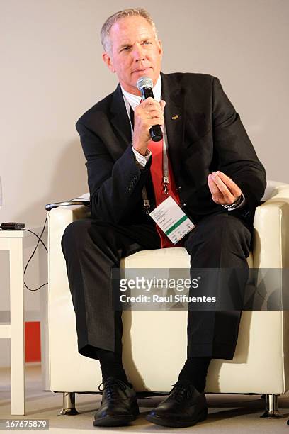 Gary Hall, Executive Director, World Fit Foundation during Subsiadiary Session as part of the closing day of the 15th IOC World Conference Sports For...
