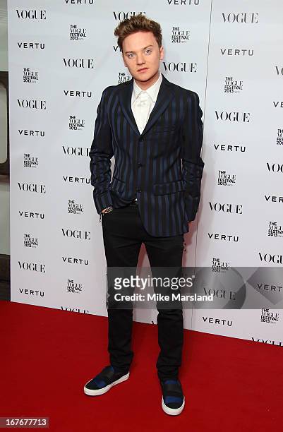 Conor Maynard attends the opening party for The Vogue Festival in association with Vertu at Southbank Centre on April 27, 2013 in London, England.