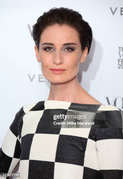 Erin O'Connor attends the opening party for The Vogue Festival in association with Vertu at Southbank Centre on April 27, 2013 in London, England.