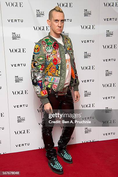 Jeremy Scott attends the opening party for The Vogue Festival in association with Vertu at Southbank Centre on April 27, 2013 in London, England.