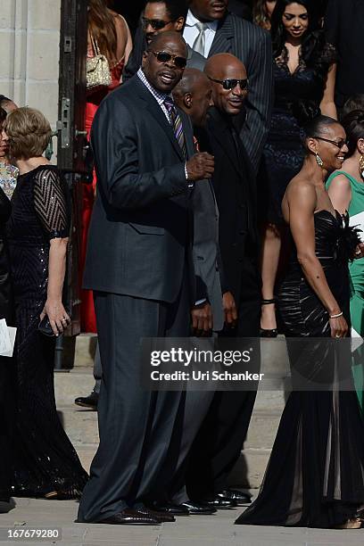 Patrick Ewing is sighted at Michael Jordan and Yvette Prieto wedding Bethesda-by-the Sea church on April 27, 2013 in Palm Beach, Florida.