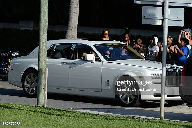 Michael Jordan at his wedding at Bethesda-by-the Sea church on April 27, 2013 in Palm Beach, Florida.