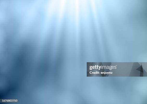 light blue heaven shining light religious vector background - dry ice fog stock illustrations