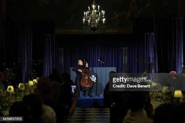 Sheku Kanneh-Mason attends the celebration of dunhill's 130-Year Anniversary at The Royal Hospital Chelsea on September 12, 2023 in London, England.