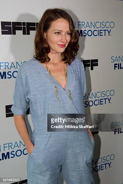 Actress Amy Acker arrives at "Much Ado About Nothing" premiere at Sundance Kabuki Cinemas on April 27, 2013 in San Francisco, California.