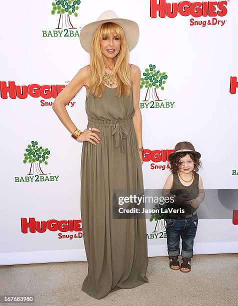 Rachel Zoe and son Skyler Berman attend the Baby2Baby Mother's Day garden party on April 27, 2013 in Los Angeles, California.