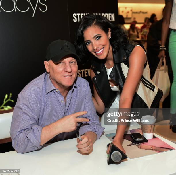 Steve Madden and Julissa Bermudez visit Macy's at Lenox Square on April 27, 2013 in Atlanta, Georgia.