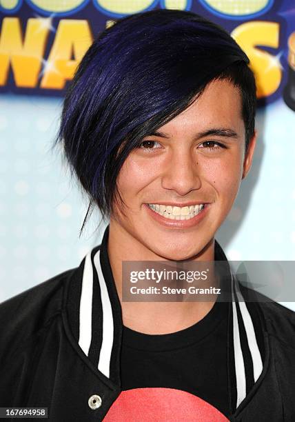 Cole Plante arrives at the 2013 Radio Disney Music Awards at Nokia Theatre L.A. Live on April 27, 2013 in Los Angeles, California.