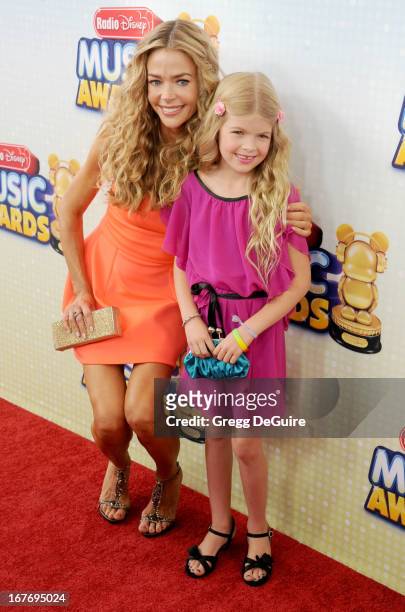 Actress Denise Richards and daughter Lola Sheen arrive at the 2013 Radio Disney Music Awards at Nokia Theatre L.A. Live on April 27, 2013 in Los...
