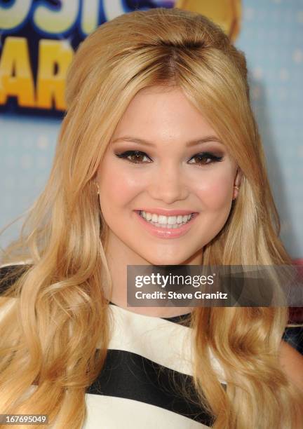 Olivia Holt arrives at the 2013 Radio Disney Music Awards at Nokia Theatre L.A. Live on April 27, 2013 in Los Angeles, California.