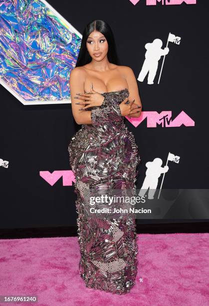Cardi B attends the 2023 MTV Music Video Awards at the Prudential Center on September 12, 2023 in Newark, New Jersey.