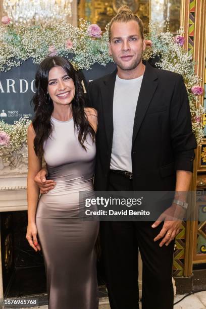 Ares Teixido and Eduardo Navarrete attends the presentation of 10.1 Collection at Duques De Santoña Palace on September 12, 2023 in Madrid, Spain.