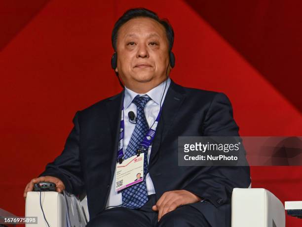 September 18, 2023 : Hou Qijun, Director anf President of China National Petroleum Corporation, during a panel discussion on the second day of the...
