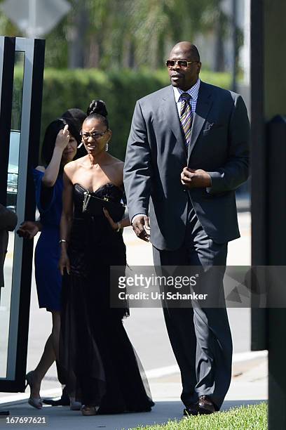 Patrick Ewing arrives at Michael Jordan and Yvette Prieto weddding Bethesda-by-the Sea church on April 27, 2013 in Palm Beach, Florida.
