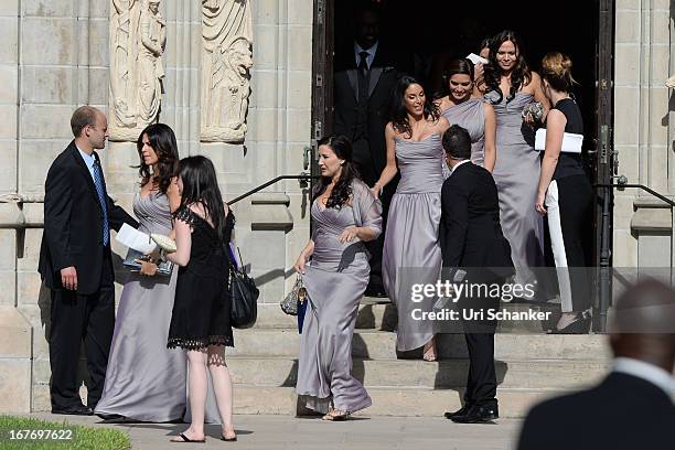 Atmosphere at Michael Jordan and Yvette Prieto weddding Bethesda-by-the Sea church on April 27, 2013 in Palm Beach, Florida.