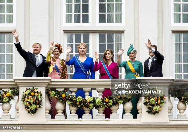 Dutch King Willem-Alexander, Dutch Queen Maxima, Dutch Princess Amalia, Dutch Princess Alexia, Dutch Princess Laurentien and and Dutch Prince...