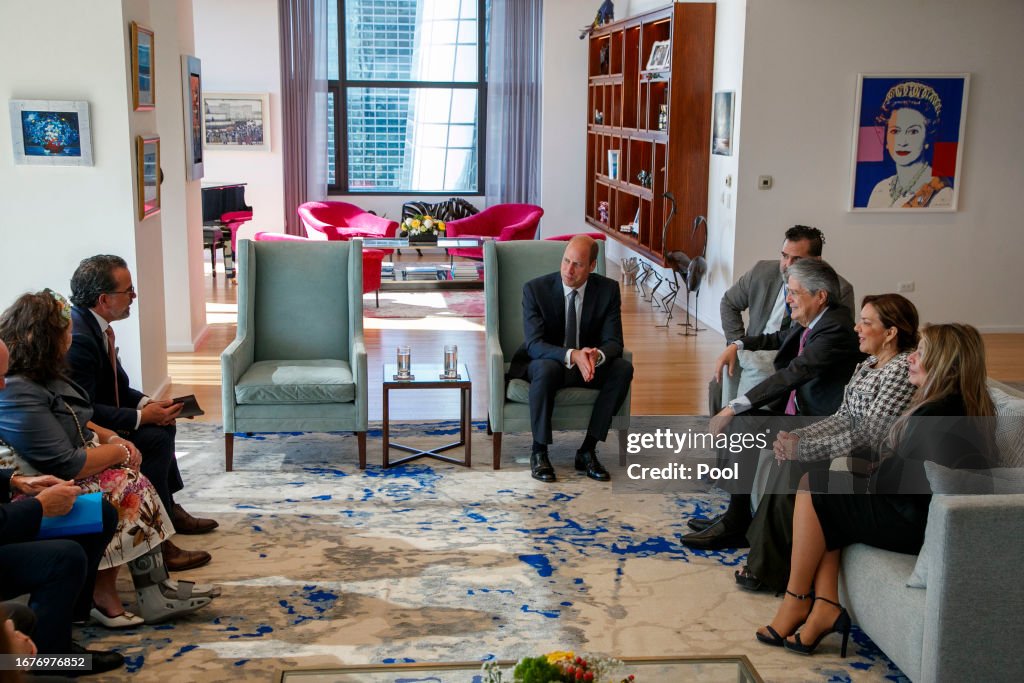 The Prince Of Wales Meets With President Of Ecuador At United Nations General Assembly
