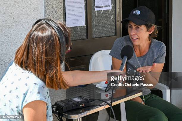 Aida Fernandes member of the association United in Defense of Covas do Barroso and resident of the village of Covas do Barroso give an interview to a...