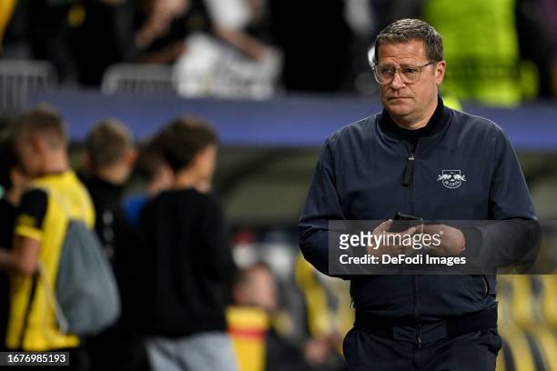 Director of sport Max Eberl of RB Leipzig looks on during the UEFA Champions League match between BSC Young Boys and RB Leipzig at Stadion Wankdorf...