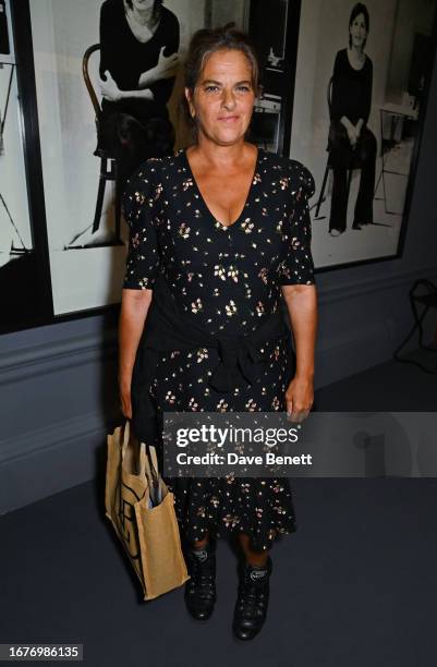 Tracey Emin attends the Marina Abramovic opening reception at Burlington House, The Royal Academy of Arts, on September 19, 2023 in London, England.
