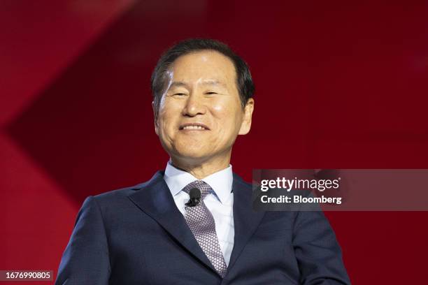 Kim Dong-Sub, president and chief executive officer of Korea National Oil Corp. , during the 24th World Petroleum Congress in Calgary, Alberta,...