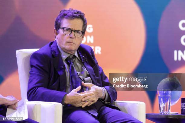 Michael J. Fox, founder of The Michael J. Fox Foundation for Parkinson's Research, during the Clinton Global Initiative annual meeting in New York,...
