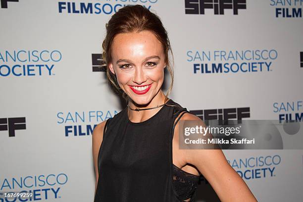 Actress Sharni Vinson arrives at 'You're Next' premiere at Sundance Kabuki Cinemas on April 27, 2013 in San Francisco, California.