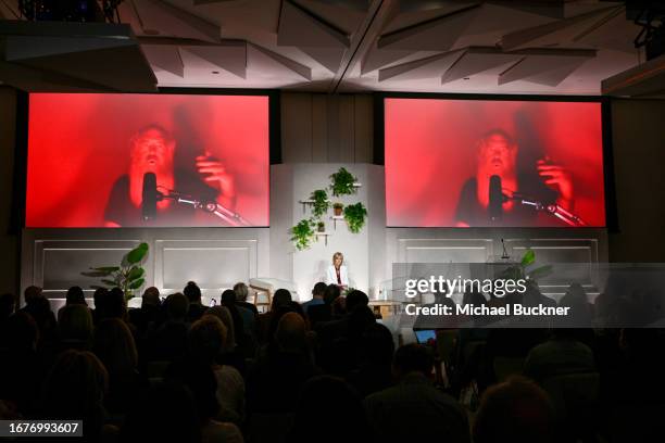 Willow Bay speaks to Rick Rubin on Zoom at the Music + Health Summit presented by Universal Music Group and Thrive Global at 1 Hotel on September 19,...