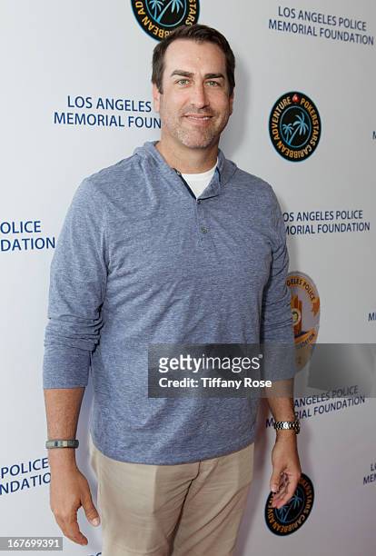 Actor Rob Riggle attends Los Angeles Police Memorial Foundation's Celebrity Poker Tournament at Saban Theatre on April 27, 2013 in Beverly Hills,...