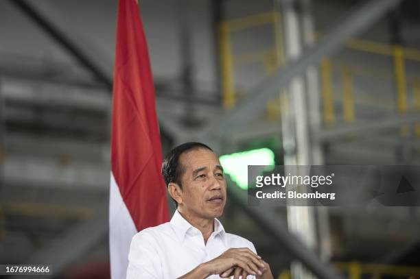 Joko Widodo, Indonesia's president, during an interview at Tegalluar station in West Java, Indonesia, on Tuesday, Sept. 19, 2023. Indonesia's...