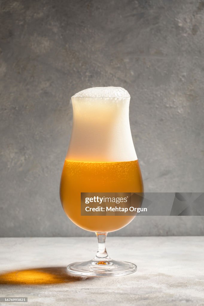 Beer in a tulip glass