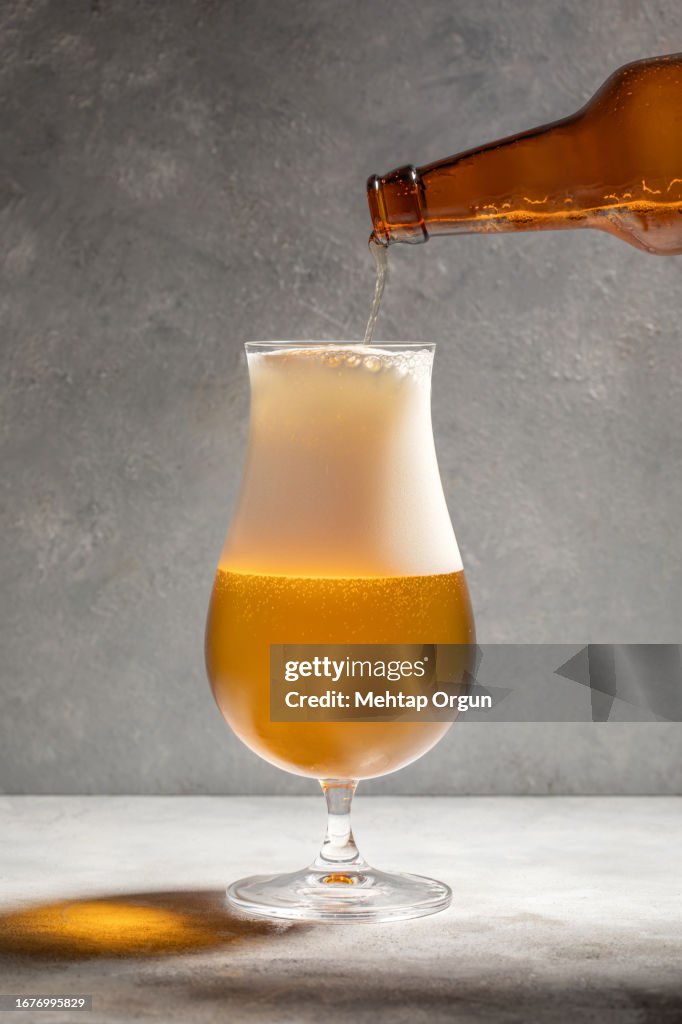 Beer in a tulip glass