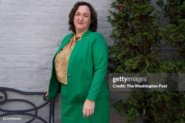 Congresswoman Katie Porter, a Democrat from California's conservative Orange County, poses for a portrait on Capitol Hill in Washington DC on March...