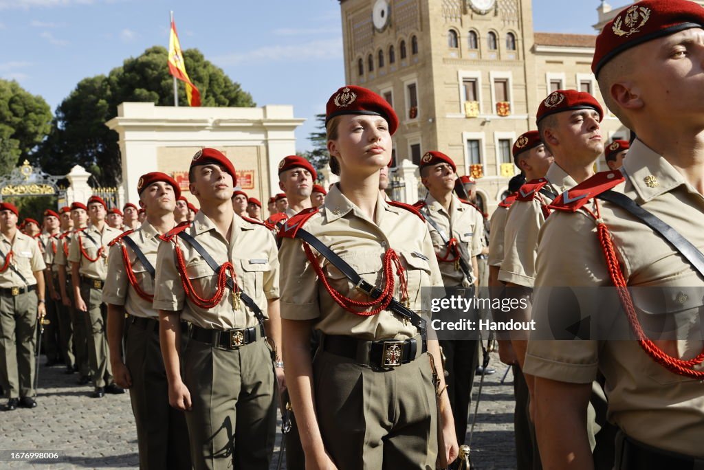 Princess Leonor of Spain Attends The 'Act of Delivery of Sabers' at The General Military Academy