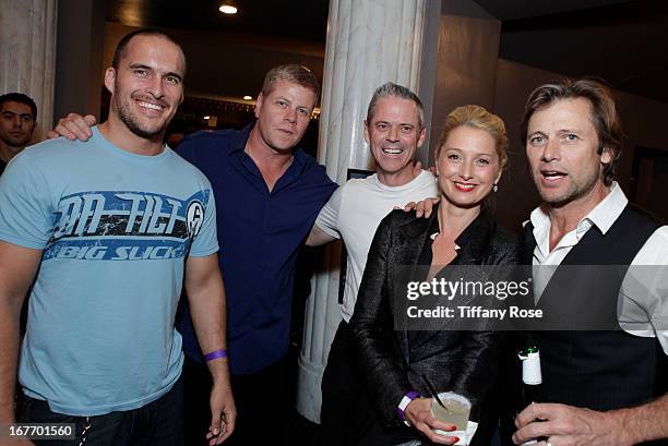 Guest, Michael Cudlitz, C. Thomas Howell, Katherine Lanasa and Grant Show attends Los Angeles Police Memorial Foundation's Celebrity Poker Tournament...