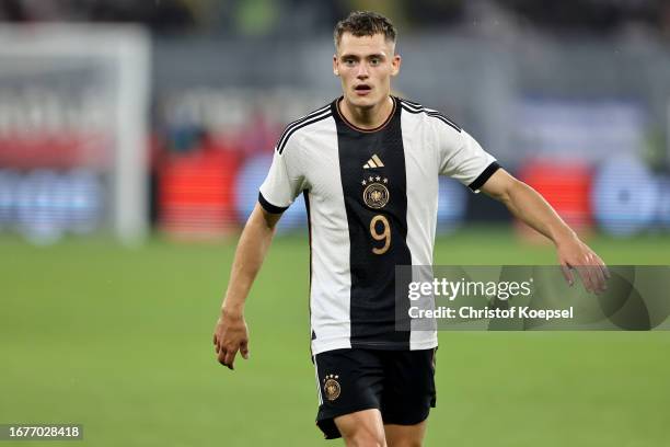 Florian Wirtz of Germany reacts during the international friendly match between Germany and France at Signal Iduna Park on September 12, 2023 in...