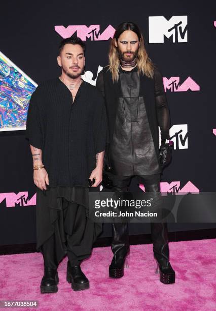 Shannon Leto and Jared Leto attend the MTV Music Video Awards at the Prudential Center on September 12, 2023 in Newark, New Jersey.