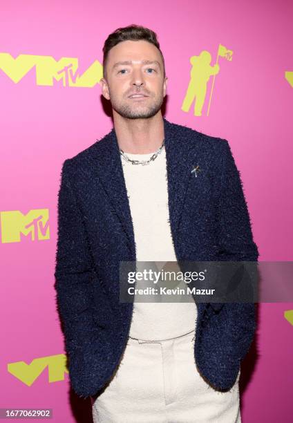 Justin Timberlake attends the 2023 MTV Video Music Awards at Prudential Center on September 12, 2023 in Newark, New Jersey.