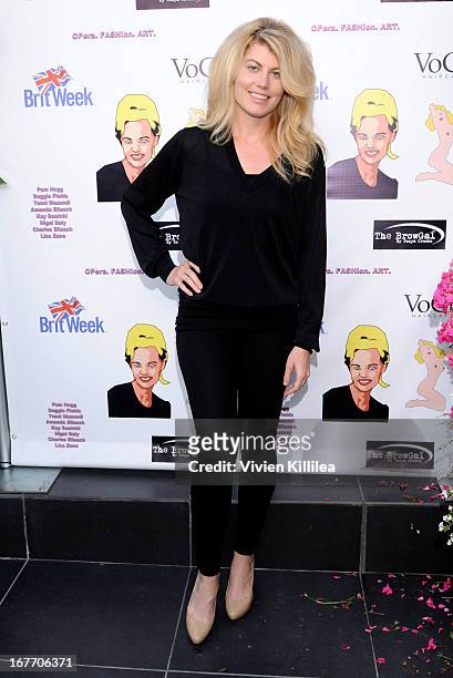 Actress Meredith Ostrom attends Filmmaker And Genlux Magazine Fashion Editor Amanda Eliasch Hosts BritWeek 2013 Cocktail Party on April 27, 2013 in...