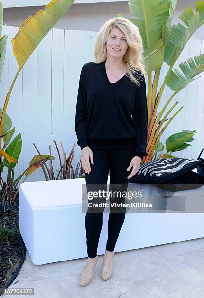 Actress Meredith Ostrom attends Filmmaker And Genlux Magazine Fashion Editor Amanda Eliasch Hosts BritWeek 2013 Cocktail Party on April 27, 2013 in...
