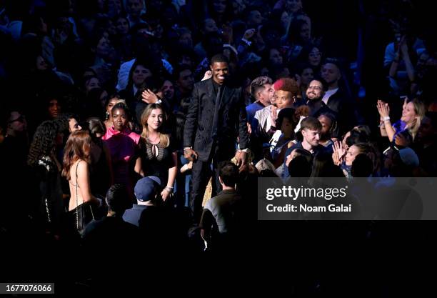 Boogie wit da Hoodie speaks onstage during the 2023 MTV Video Music Awards at Prudential Center on September 12, 2023 in Newark, New Jersey.