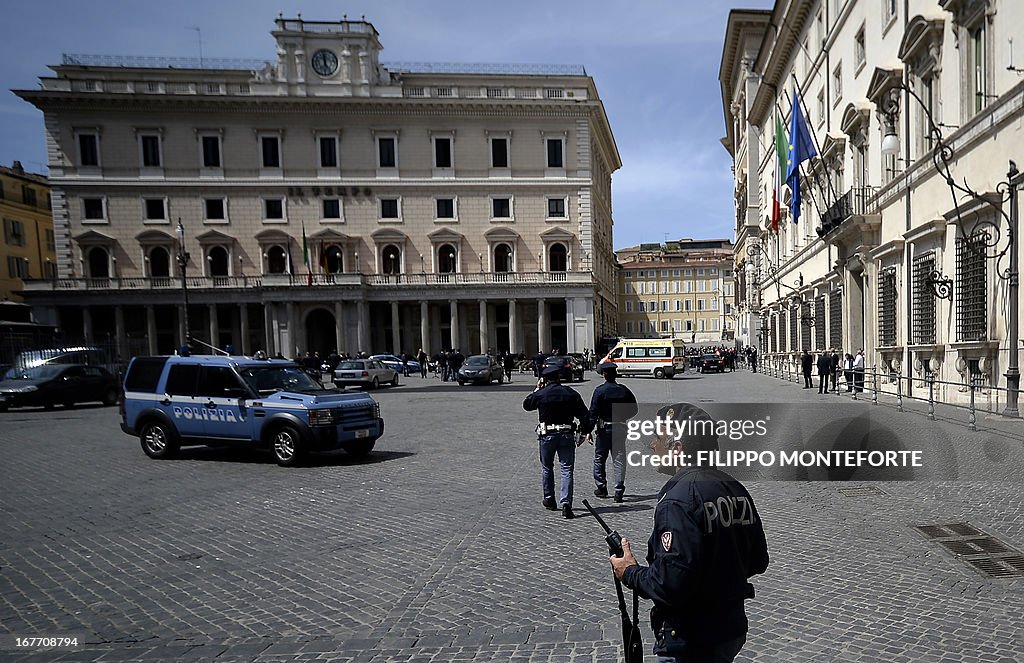 ITALY-POLITICS-SHOOTING-GOVERNMENT