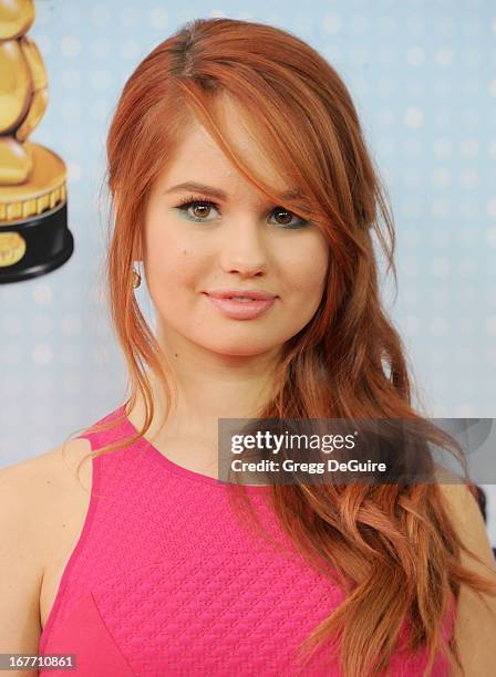 Actress Debby Ryan arrives at the 2013 Radio Disney Music Awards at Nokia Theatre L.A. Live on April 27, 2013 in Los Angeles, California.